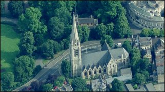St Mary's New Church from the sky